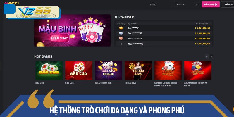 Điểm Mạnh Của NBET – Địa Chỉ Cá Cược Hàng Đầu Việt Nam 2 Kho tàng trò chơi của NBET đa dạng các thể loại